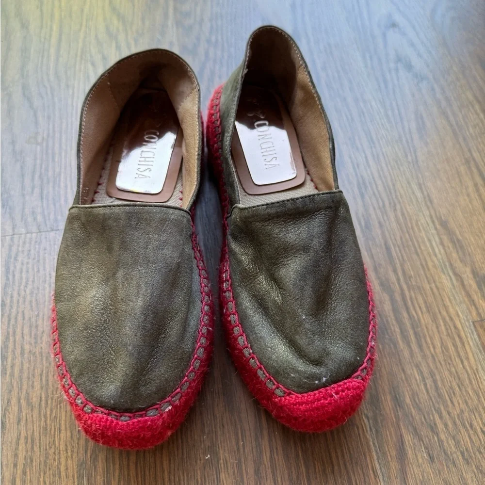 Conchisa green and red sole camouflage Espadrilles size 6 EU 36